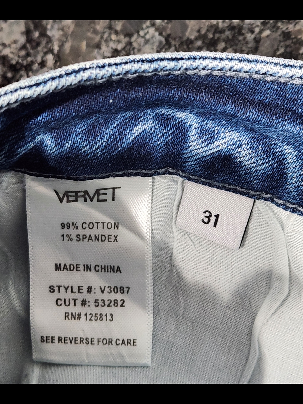 VERVET Leslie High-Rise Wide Leg Jeans - Light Blue Distressed - Picture 9 of 12
